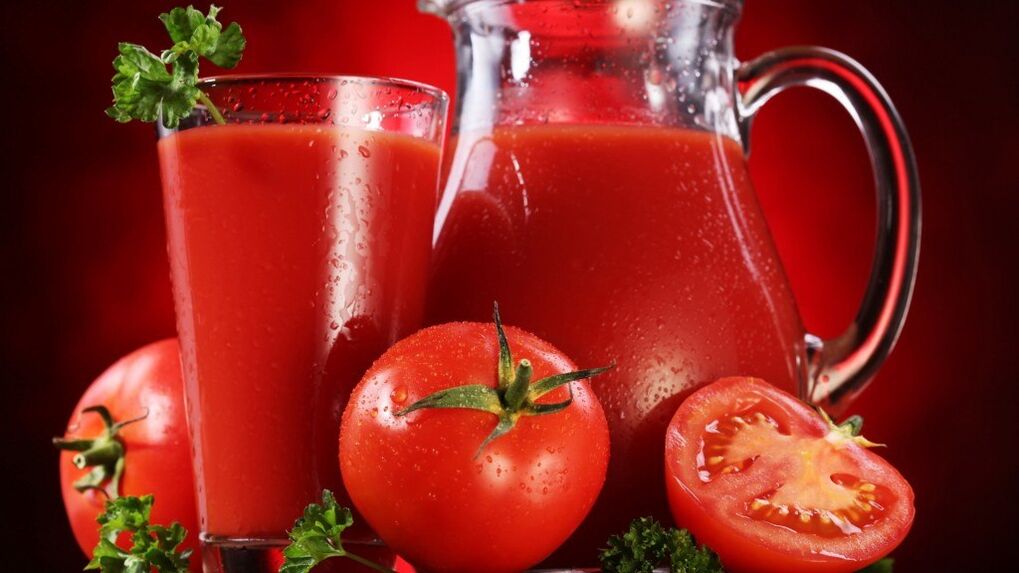 Alevlenme olmadan pankreatit için taze sıkılmış domates suyu faydalıdır