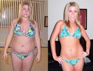 Karpuz diyetinde 6 kg kaybetmeden önce ve sonra